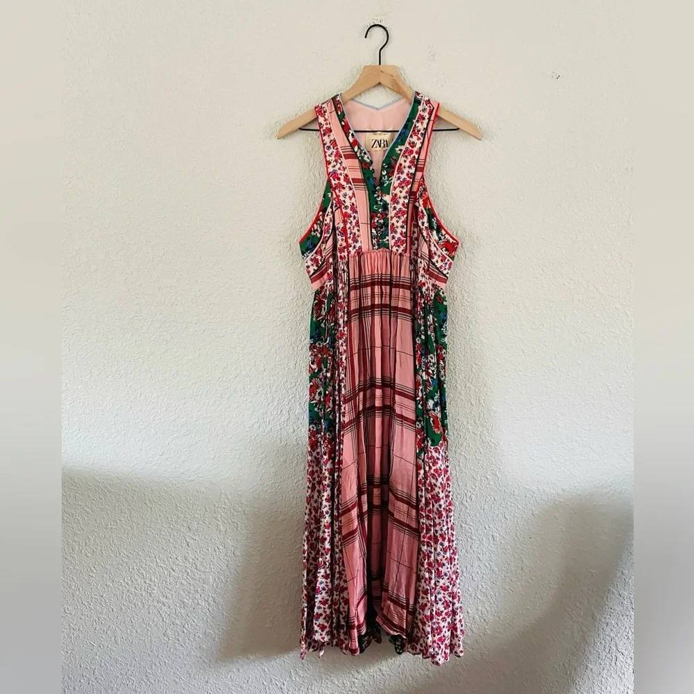 Zara Studio Patchwork Maxi Dress - Picture 6 of 16